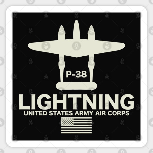 P-38 Lightning Sticker by TCP